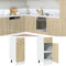 vidaXL - Onderkast - met - lade - 30x46x81,5 - cm - spaanplaat - sonoma - eikenkleurig