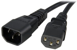 StarTech.com PXT1001M - Voedingskabelverlenging - C14 naar C13 - 1 m - Zwart