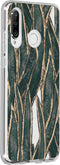 Hoesje Geschikt voor Huawei P30 Lite Hoesje Siliconen - Design Backcover siliconen - Meerkleurig / Wild Leaves