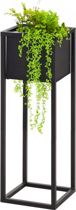 Bloempot - Metaal - Bloemen - Plantenpot - Voor Binnen - Zwart - 70 cm