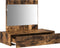 vidaXL - Wandhangende - Kaptafel - Gerookt - Eiken - 83x40x70 - cm