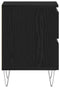vidaXL - Nachtkasten - 2 - stuks - Zwart - Eiken - 40x35x50 - cm - Gefabriceerd - Hout