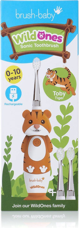 Brush-Baby BRB233 - Elektrische tandenborstel - Sonisch met timer - Zwart Oranje Wit