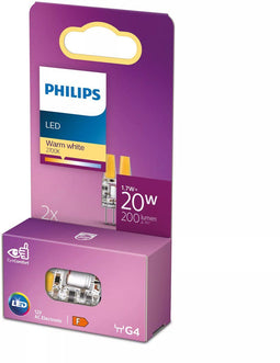 Philips LED Capsule - G4 - 20 W - warmwit licht - energiezuinig - (2 stuks)