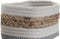 Decoratieve Doos DKD Home Decor Katoen Natuurlijke Vezel (3 Onderdelen) (33 x 23 x 13 cm)