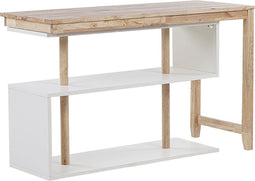 Bureau verstelbaar lichtbruin/wit 120 x 45 cm CHANDLER