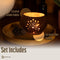 Namture 2 Kokosnoot Waxinelichthouders - Theelichthouders - Kaarsenhouder - Diameter 13 cm - Hoogte 10 cm - 100% Natuurlijk - Duurzaam