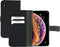 Mobiparts Saffiano Wallet Case - iPhone X iPhone XS - Ruimte voor 3 pasjes - Zwart