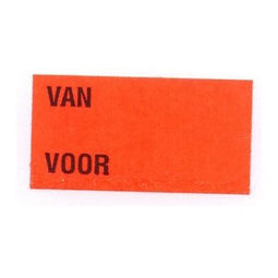 Klika - Etiket 3719 fl.rood semi p VAN VOOR 25rl - 2 stuks
