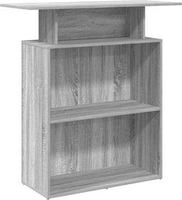 vidaXL - Receptiebalie - 100x40x104 - cm - bewerkt - hout - grijs - sonoma - eiken