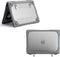 Lunso Geschikt voor MacBook Pro 13 inch M2/M3 (2020-2022) Armor cover hoes met pootjes - Grijs