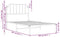 vidaXL - Bedframe - met - hoofdbord - metaal - zwart - 100x200 - cm