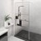vidaXL - Inloopdouchewand - met - schap - 80x195 - cm - ESG-glas - aluminium - chroom