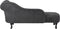 NIMES - Chaise longue - Donkergrijs - Rechterzijde - Kunstsuède