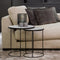Atmooz - Bijzettafel Townsville (set van 2) - Rond - Binnen - Interieur -Wit marmer - Hoogte 48cm - Metaal en marmer