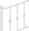 vidaXL - Hoofdbord - 75 - cm - metaal - wit