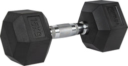 VirtuFit Hexa Dumbbell Pro - 15 kg - Hexagon Dumbbell - Duurzaam en Slijtvast - Zilver