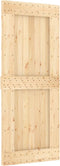 vidaXL - Schuifdeur - met - beslag - 85x210 - cm - massief - grenenhout