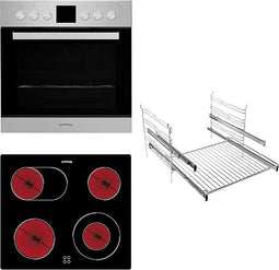 Privileg PV520IN - Inbouw ovenset - 65L - Hydrolyse & Grill - Roestvrij staal/zwart