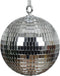 Ornament glas discobal d15 cm zilver
