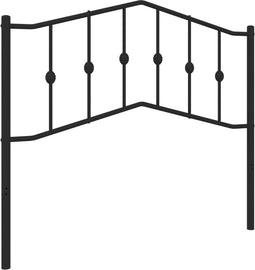 vidaXL - Hoofdbord - 107 - cm - metaal - zwart