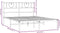 vidaXL - Bedframe - met - hoofdbord - metaal - zwart - 150x200 - cm