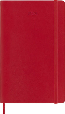 Moleskine 12 Maanden Agenda - 2024 - Wekelijks - Large - Zachte Kaft - Rood