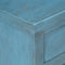 vidaXL - Nachtkastje - 40x30x50 - cm - massief - mangohout - blauw