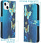 iMoshion Hoesje Geschikt voor iPhone 13 Hoesje Met Pasjeshouder - iMoshion Design Softcase Bookcase - Paars / Vlinders