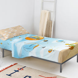 Happy Friday Sheet set 2 pieces Montgolfiere 180x270 cm (Single) Multicolor