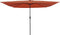 vidaXL - Vierkante - Tuinparasol - met - LED-licht - 295x245 - cm - Terracotta