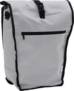 vidaXL - Fietstas - voor - Bagagedrager - 20 - L - Grijs - 34x16x59 - cm