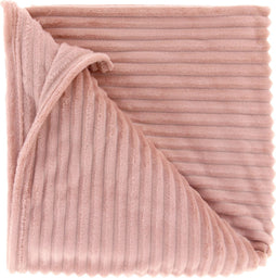 DEZ - Plaid - 150x200 cm - Ribmotief - Heerlijk zacht - Old pink