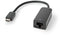 Nedis CCGP64952BK02 - USB-C naar RJ45 Adapter - 20cm - Zwart