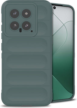 iMoshion Hoesje Geschikt voor Xiaomi 14 Hoesje Siliconen - iMoshion EasyGrip Backcover - Donkergroen