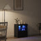 vidaXL - LED Dressoir - RGB Verlichting - Zwart - 60,5 x 37 x 67 cm