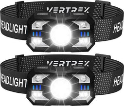 Vertrex VisionX2 - Hoofdlamp LED Oplaadbaar - 300 lumen - IPX5 Waterbestendig