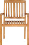vidaXL - Tuinstoelen - stapelbaar - 2 - st - massief - teakhout