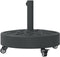 vidaXL - Parasolvoet - met - wielen - voor - stok - van - Ø38 - / - 48 - mm - 27 - kg - rond