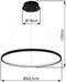 Globo Ralph - Hanglamp - LED - Zwart - 60 x 60 x 120cm