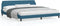 vidaXL - Bedframe - met - hoofdeinde - fluweel - blauw - 200x200 - cm