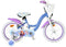 Frozen II - Kinderfiets 16 inch - 2 handremmen zijsteunen reflectoren verstelbaar stuur/zadel stuurmand - Blauw