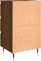 vidaXL - Nachtkastjes - 2 - st - 40x35x69 - cm - bewerkt - hout - bruin - eikenkleur