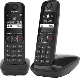 Gigaset AS690R - DECT telefoon - 100 nummers - zwart (2 stuks)