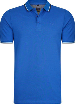 Mario Russo Polo Edward - Polo Shirt Heren - 100% Katoen - Klassiek Blauw