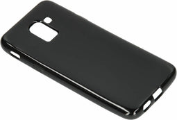 Hoesje Siliconen Geschikt voor Samsung Galaxy J6 - Softcase Backcover smartphone - Zwart