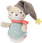 Fehn Knuffelrammelaar Beer 17 Cm Pluche Bruin/blauw