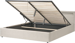 ARMELLE - Bed met opbergruimte - Beige - 180 x 200 cm - Polyester