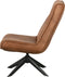 WOOOD Skyler Draaibare Fauteuil - Kunstleer - Cognac - 94x67x85