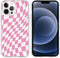 iMoshion Hoesje Geschikt voor iPhone 13 Pro Hoesje Siliconen - iMoshion Design hoesje - Roze / Retro Pink Check